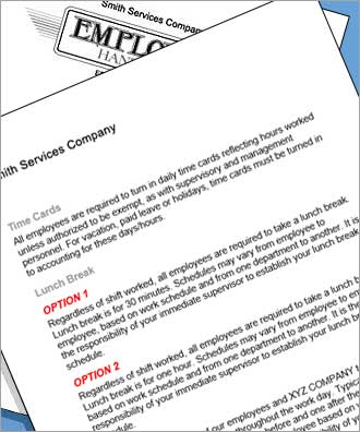 Sample Employee Handbook Pages